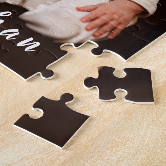 Aangepaste naam Baby Foto Legpuzzel (Zijkant)