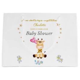 Aangepaste naam Baby Giraffe ballonnen Baby Shower Groot Cadeauzakje