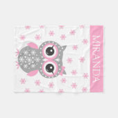 Aangepaste naam Baby Girl Fleece Blanket (Voorkant (Horizontaal))