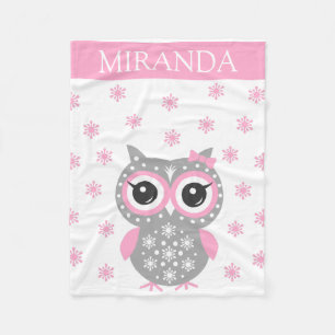 Aangepaste naam Baby Girl Fleece Blanket Deken