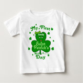 Aangepaste naam Baby Girl's First St. Patrick's Da (Voorkant)