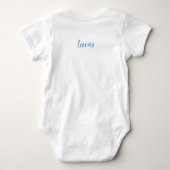 Aangepaste naam baby jongen lente bloemstuk romper (Achterkant)