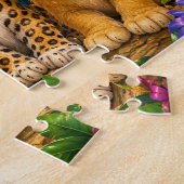 Aangepaste naam baby jungle dieren legpuzzel (Zijkant)