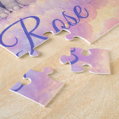 Aangepaste naam Baby Leeuw Giraffe Zebra en Olifan Legpuzzel (Zijkant)