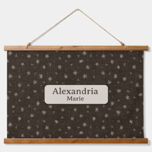 Aangepaste naam Baby Moody Country Brown Nursery D Hangend Wandkleed