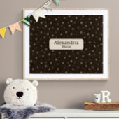 Aangepaste naam baby Moody landelijk bruin kinderk Poster