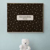 Aangepaste naam baby Moody landelijk bruin kinderk Poster