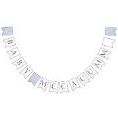 Aangepaste naam Baby Q Baby shower Barbecue Boy Bl Vlaggetjes (Alle)