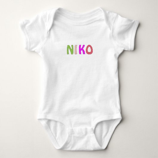 Aangepaste naam baby romper (Voorkant)