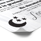 Aangepaste naam babyjongen Foto van jou op maan Poster (Hoek)