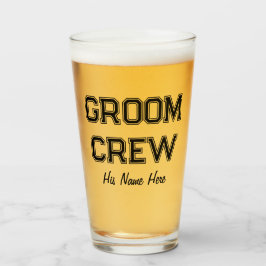 Aangepaste naam Bachelor Party Bier Glas