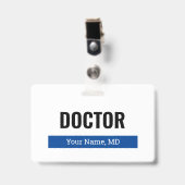 Aangepaste naam badge met clip voor artsen MD (Voorkant met clip)