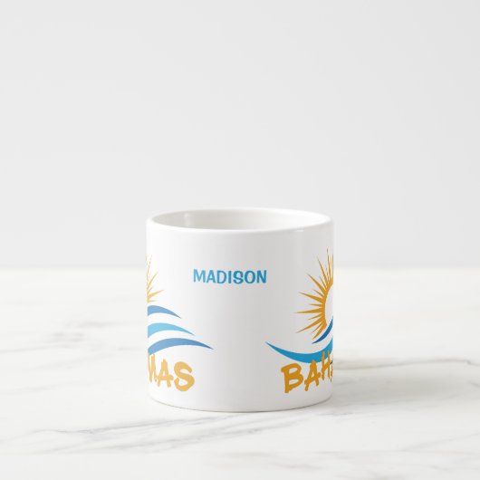 Aangepaste naam Bahama's Espresso Kop (Voorkant)