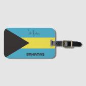 Aangepaste naam Bahamas-vlag Bagagelabel (Voorkant (horizontaal))