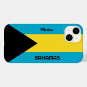 Aangepaste naam Bahamas-vlag Case-Mate iPhone Case (Achterkant (horizontaal))