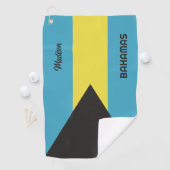 Aangepaste naam Bahamas-vlag Golfhanddoek (Insitu)