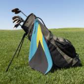 Aangepaste naam Bahamas-vlag Golfhanddoek (Groen)