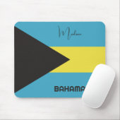 Aangepaste naam Bahamas-vlag Muismat (Met muis)