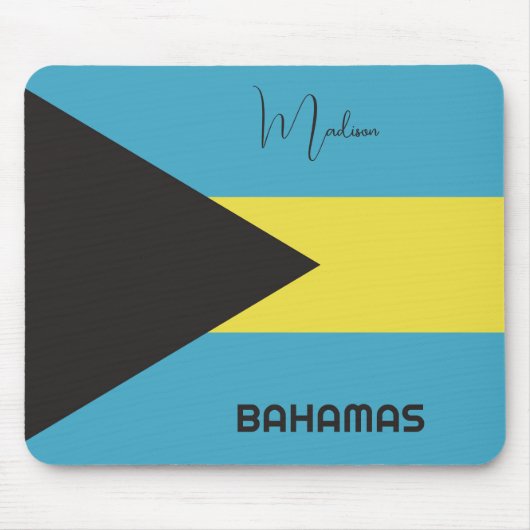 Aangepaste naam Bahamas-vlag Muismat (Voorkant)