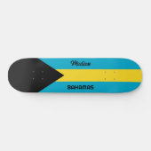Aangepaste naam Bahamas-vlag Persoonlijk Skateboard (Horizontaal)