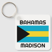 Aangepaste naam Bahamas-vlag Sleutelhanger (Voorkant)
