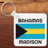 Aangepaste naam Bahamas-vlag Sleutelhanger (Voorkant)