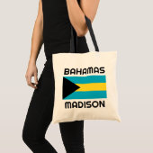 Aangepaste naam Bahamas-vlag Tote Bag (Voorkant (product))