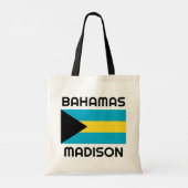 Aangepaste naam Bahamas-vlag Tote Bag (Achterkant)