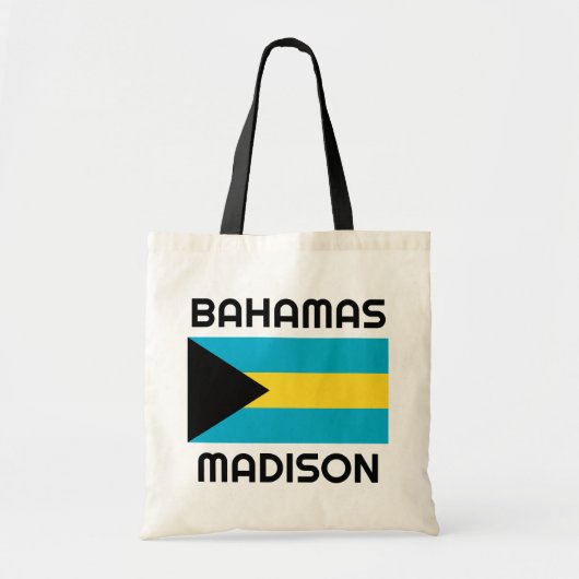 Aangepaste naam Bahamas-vlag Tote Bag (Voorkant)