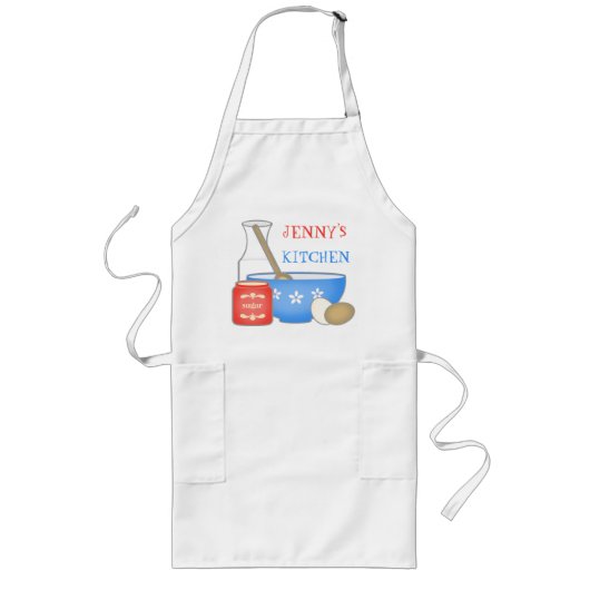 Aangepaste naam: Baker/Cook Apron Lang Schort (Voorkant)