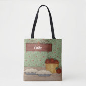 Aangepaste naam bakken Apple Pie Land Canvas tas (Voorkant)