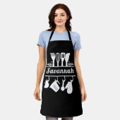 Aangepaste naam bakken Koken Cook Chef Kitchen Foo Schort (Gedragen)