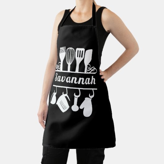 Aangepaste naam bakken Koken Cook Chef Kitchen Foo Schort (Insitu)