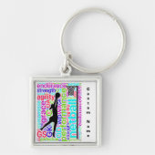 Aangepaste naam bal aangepast Netball Keyring Sleutelhanger (Voorkant)