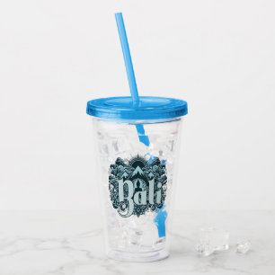 Aangepaste naam Bali Acryl Drinkbeker
