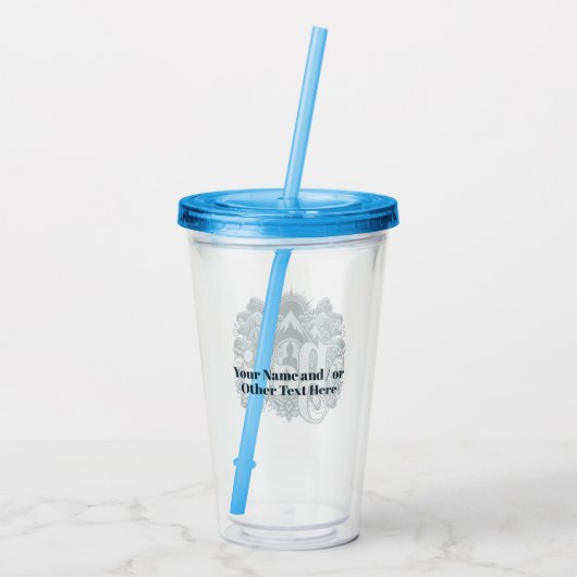 Aangepaste naam Bali Acryl Drinkbeker (Achterkant)