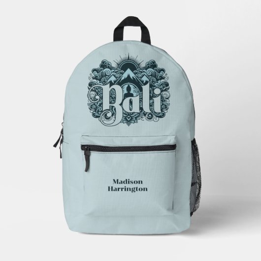 Aangepaste naam Bali Bedrukte Rugzak (Voorkant)