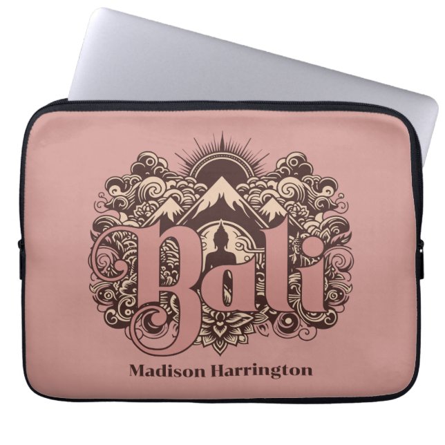 Aangepaste naam Bali Laptop Sleeve (Voorkant)