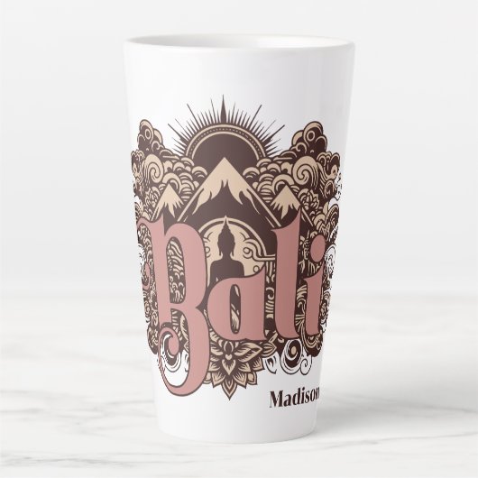 Aangepaste naam Bali Latte Mok (Voorkant)
