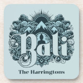 Aangepaste naam Bali onderzetter set (Voorkant)