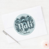 Aangepaste naam Bali Ronde Sticker (Envelop)