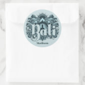 Aangepaste naam Bali Ronde Sticker (Tas)