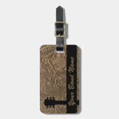 Aangepaste naam Band Bag Label Guitar Rock Country Bagagelabel (Voorkant verticaal)