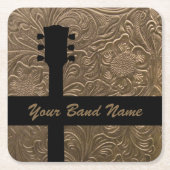 Aangepaste naam: Band Guitar Rock Country Music We Kartonnen Onderzetters (Voorkant)