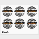 Aangepaste naam Band Merch Punk Rock Musician Musi Ronde Sticker (Vel)