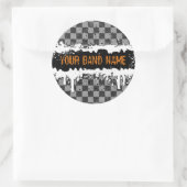 Aangepaste naam Band Merch Punk Rock Musician Musi Ronde Sticker (Tas)