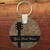 Aangepaste naam: Band Merch Rock Guitar Country Mu Sleutelhanger (Voorkant)