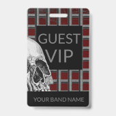 Aangepaste naam band merchandise rock schedel meta badge (Achterkant)
