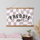 Aangepaste naam Banner Boy's Room Decor Hangend Wandkleed (Slaapkamer)