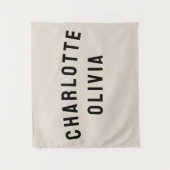 Aangepaste naam banner gepersonaliseerde kinderkam wandkleed (Voorkant)